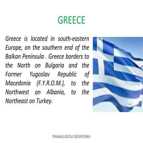 Εργασια στα αγγλικα Greece