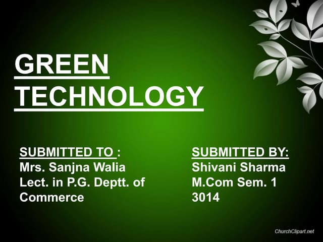 Green technology