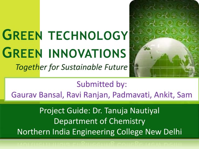 Green technology,Green Innovations