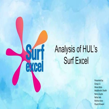 Surf Excel HUL Analysis 2020