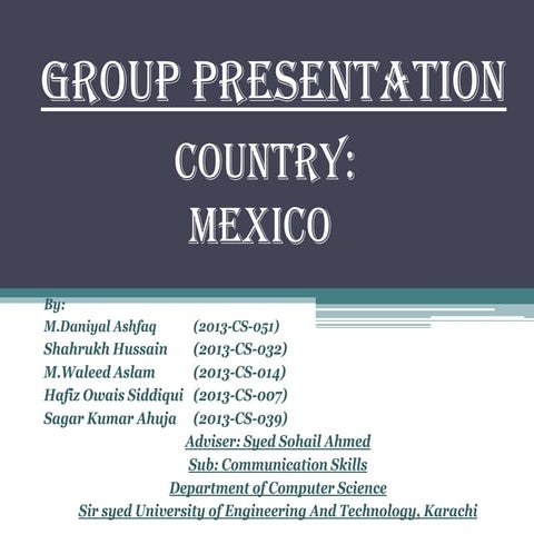 Group presentation country mexcico