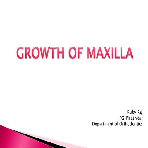 Growth of maxilla-Dr Ruby Raj