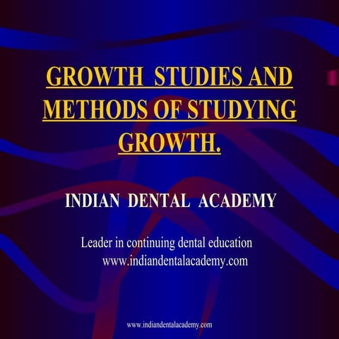 Growth studies   iii