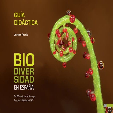 Guía didáctica La Biodiversidad  en España