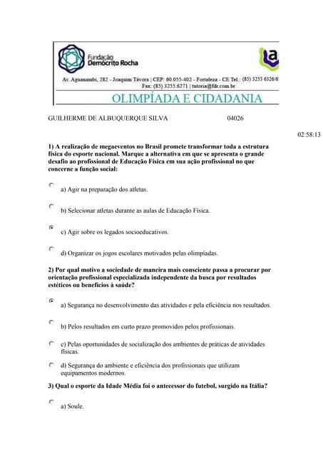 Guilherme de albuquerque silva olimpiada