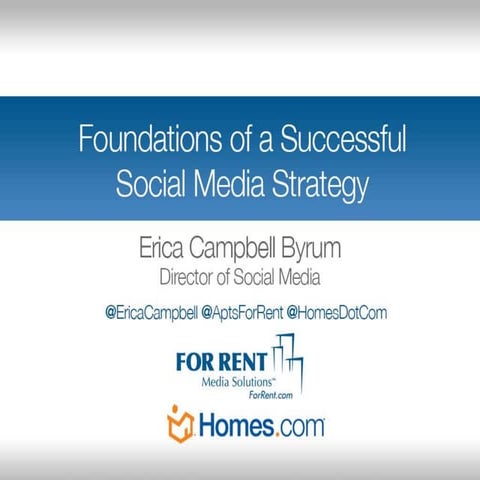 Workshop: Foundations of a Successful Social Media Strategy