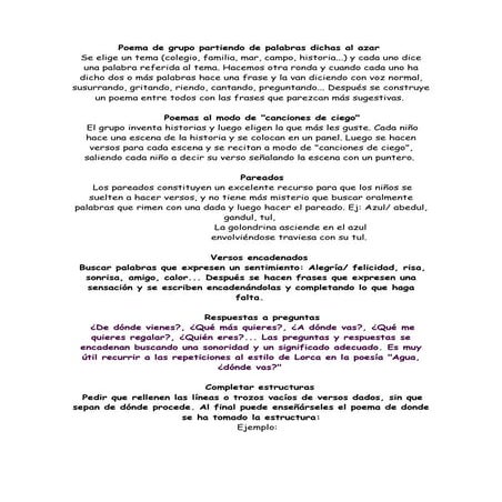 Hacer poesias