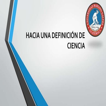 Hacia una definición de ciencia