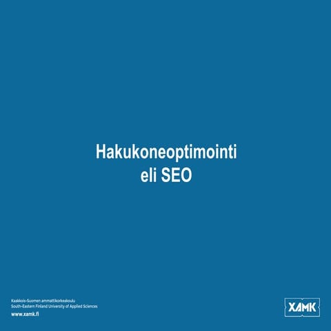 Hakukoneoptimointi