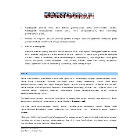 Handout kartografi