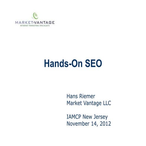 Hands-On SEO