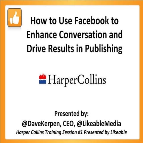 Harper Collins Facebook Presentation