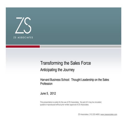 Hbs moorman sales force transformation 060512