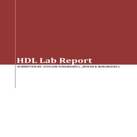 VHdl lab report