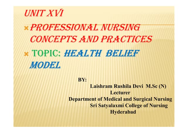 Health Belief Model