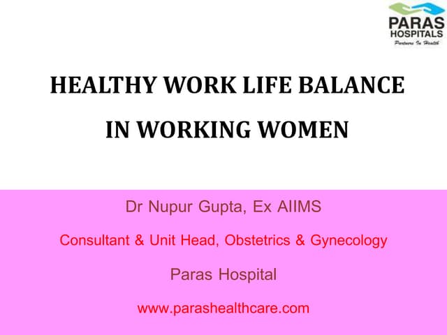 Healthy work life integration