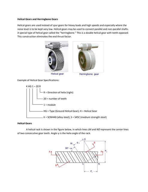 Helical gears