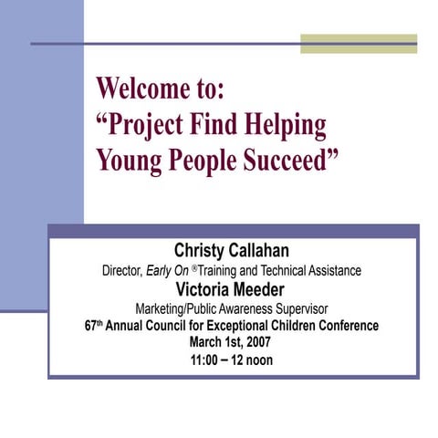 Helping Young People Succeed 2007