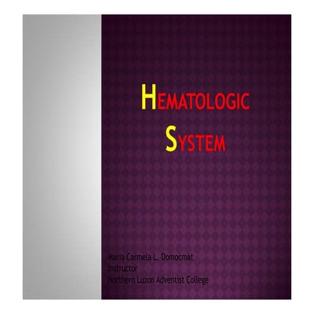 Nursing Care of Clients with Hematologic Problems Part 1 of 2 