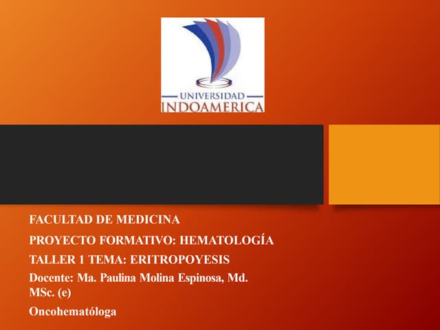 Hematopoyesis.pptx hematolgia  carreramedicina