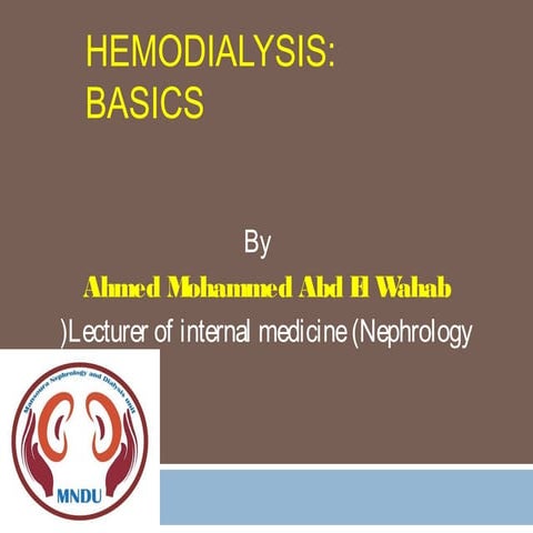 Hemodialysis basics