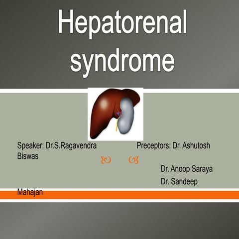 Hepatorenal syndrome