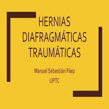Hernias diafragmáticas traumáticas