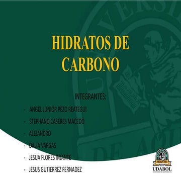 HIDRATO_DE_CARBONO: AZUCARES, CARBOHIDRATOS