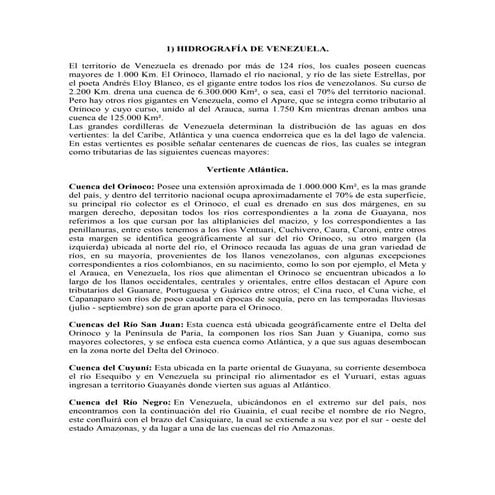 Hidrografía de venezuela