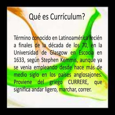 Historia del curriculo