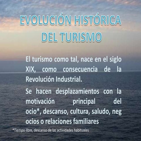 Historia del turismo