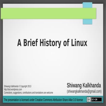 History of linux