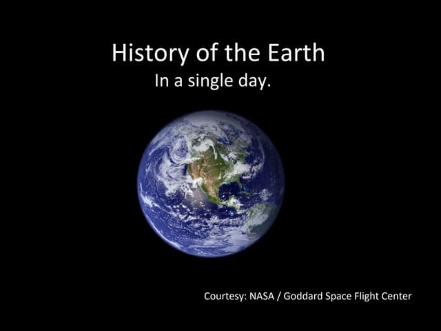 History Of The Earth in a single day