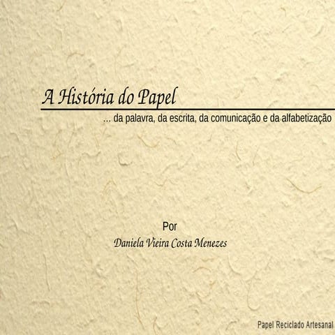 História do papel
