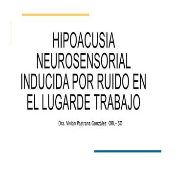 Hipoacusia por ruido laboral