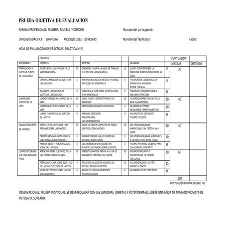 Hoja De EvaluacióN De Practicas