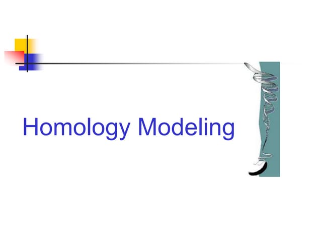 Homology modeling tools