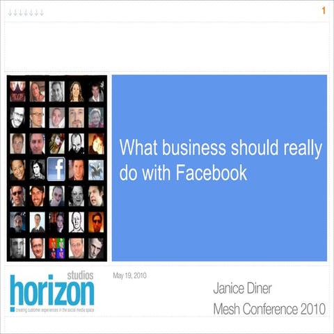 What business should really do with Facebook, Mesh Conference 2010 presentation