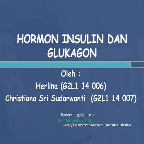 Hormon insulin dan glukagon