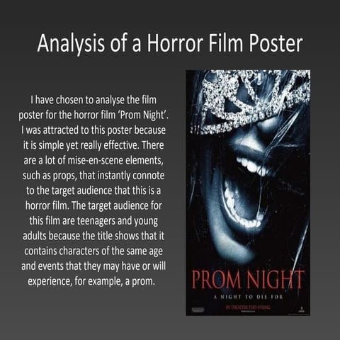 Horror Poster Analysis- Prom Night