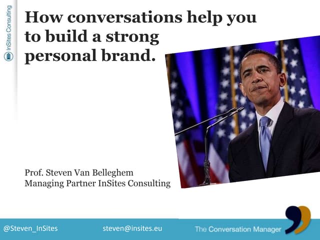 Personal branding through conversations