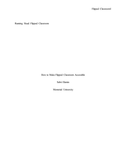 How to make flipped classroom accessible