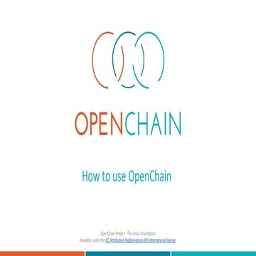 How to use OpenChain