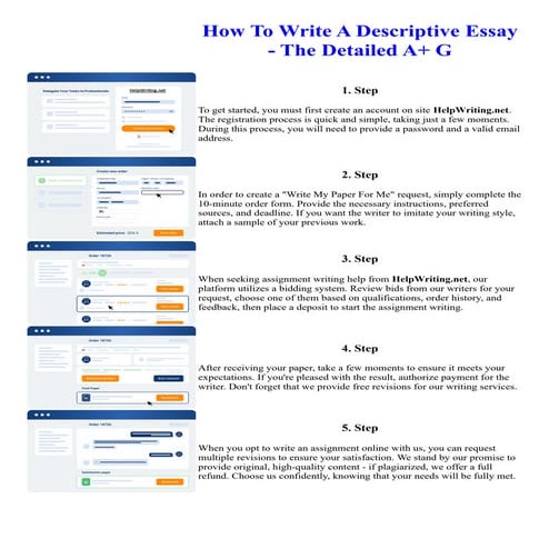 How To Write A Descriptive Essay - The Detailed A G