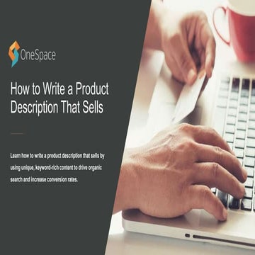 How to Write a Product Description That Sells