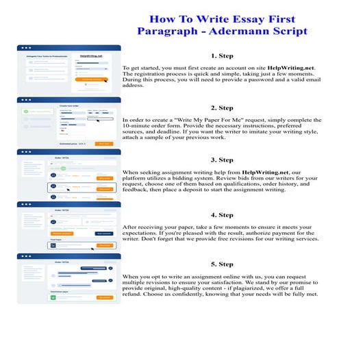 How To Write Essay First Paragraph - Adermann Script