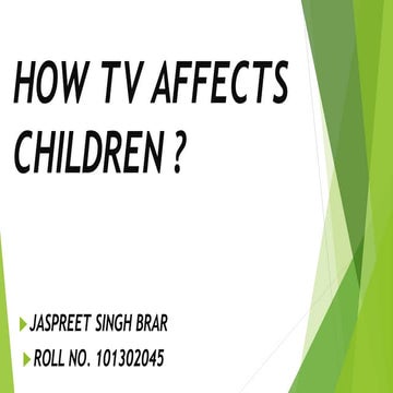 How tv affects children