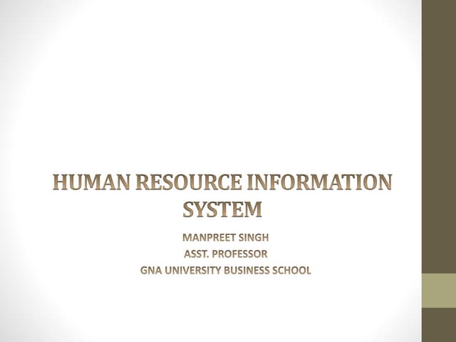 Human Resource Information System