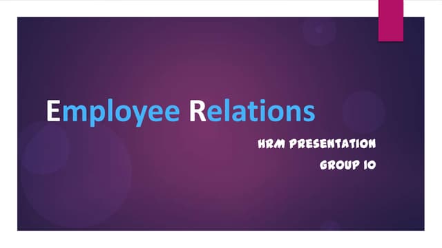 Employee Relations