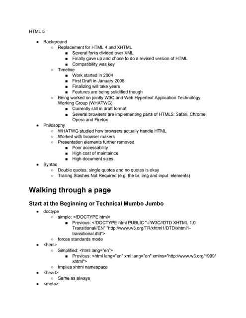Html5 training